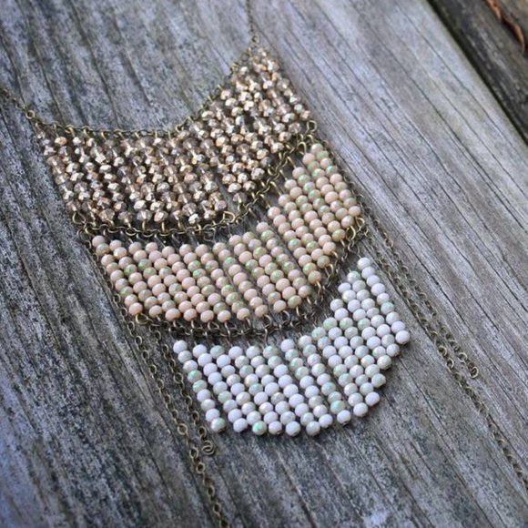 Long Beaded Fringe Necklace - Picture 1 of 5